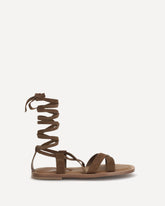 Gladiator leather Sandals - BROWN | Base Blu