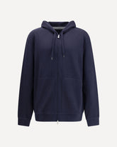 Felpa con Cappuccio in cashmere - BLU | Base Blu