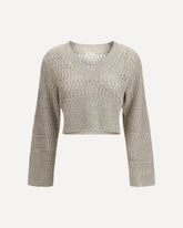 Maglia Dazzling Braids in lino  - BEIGE | Base Blu