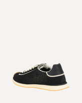 Woven design Sneakers - BLACK | Base Blu
