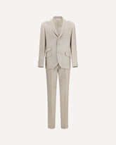 Hopsack Suit in silk, linen, and wool - BEIGE | Base Blu