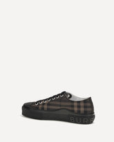 Sneakers Jack in misto nylon Check - MARRONE | Base Blu