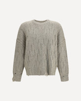 Wool-blend Crewneck Sweater - BEIGE | Base Blu