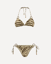 Bikini con anelli e laccetti Wanderlust - MARRONE | Base Blu