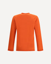 Round neckline Sweater in Wool - ORANGE | Base Blu