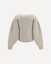 Cardigan Tempo in lana e cashmere - BEIGE | Base Blu