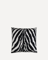 Cuscino in seta zebrato - MULTICOLORE | Base Blu