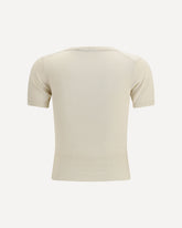 Bea knitted T-shirt - CREAM | Base Blu