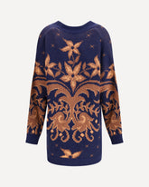 Cardigan in lana jacquard - MULTICOLORE | Base Blu