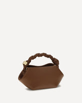 Mini Bou leather Handbag - BROWN | Base Blu
