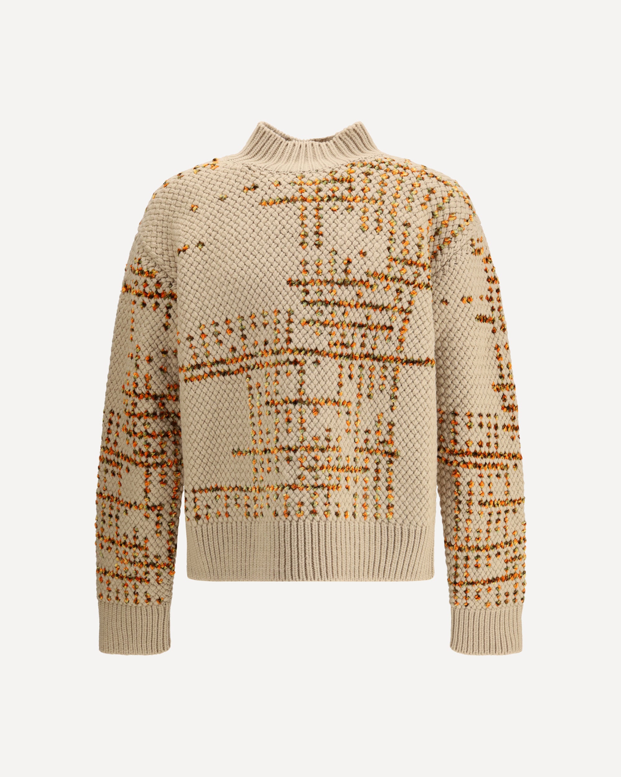 DRIES VAN NOTEN Wool turtleneck Sweater with jacquard