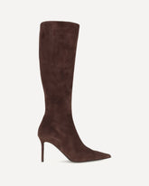 Stivali alti in pelle scamosciata - MARRONE | Base Blu