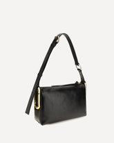 The Juliette Messenger Shoulder Bag - BLACK | Base Blu