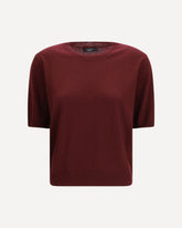 T-shirt in lana Marea - BORDEAUX | Base Blu