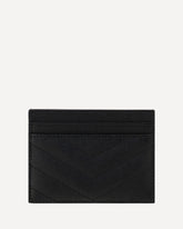 Matelassé leather Cardholder - BLACK | Base Blu