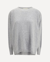 Crewneck Sweater in pure cashmere - GREY | Base Blu