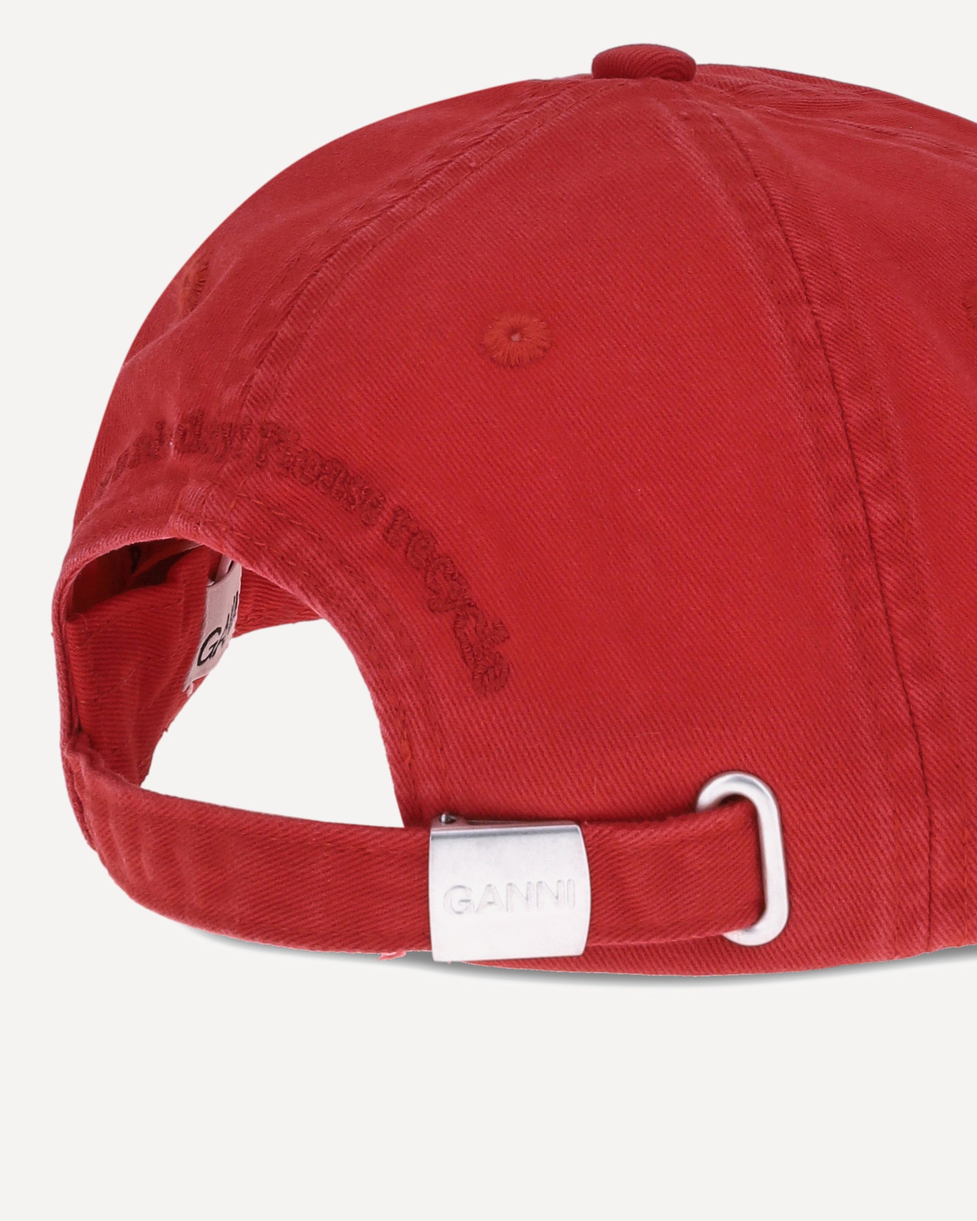 GANNI Logo Baseball Cap RED | Base Blu GANNI Logo Baseball Cap RED | Base Blu