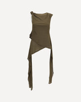 Asymmetrical knot Top - GREEN | Base Blu