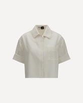 Short-sleeve denim Shirt Loewe x Paula’s Ibiza - WHITE | Base Blu
