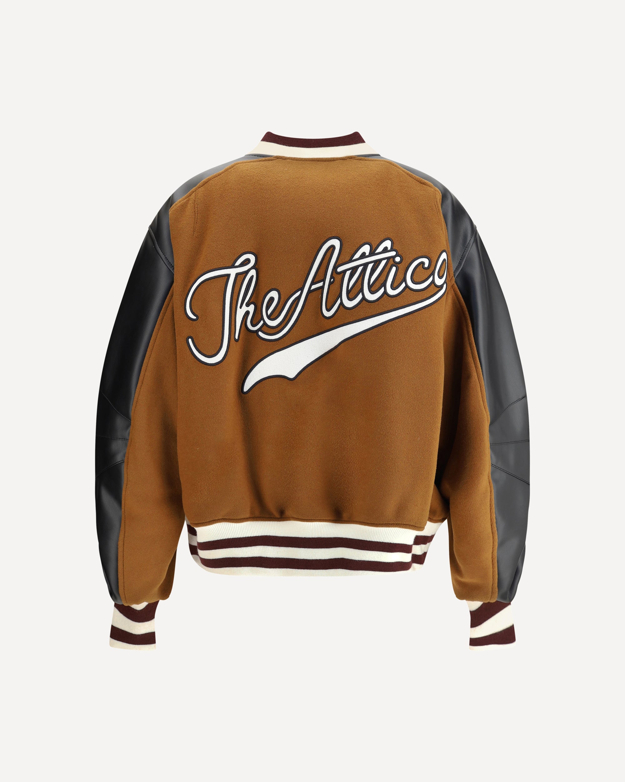 THE ATTICO Varsity bomber Jacket BROWN | Base Blu