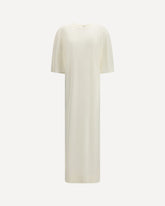 Wool T-shirt Dress - CREAM | Base Blu