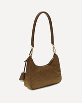 Borsa a Spalla re-edition 1995 in Re-nylon - MARRONE | Base Blu