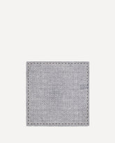 Ethnic-patterned silk Pocket Square - GREY | Base Blu