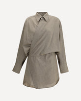 Wool chemisier Dress - BEIGE | Base Blu