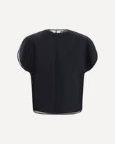 Briar silk organza Top - BLACK | Base Blu
