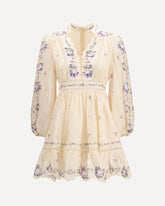 Mini Abito scollato Patience - CREMA  | Base Blu