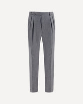 Elba Pants in silk, cashmere and linen - GREY | Base Blu