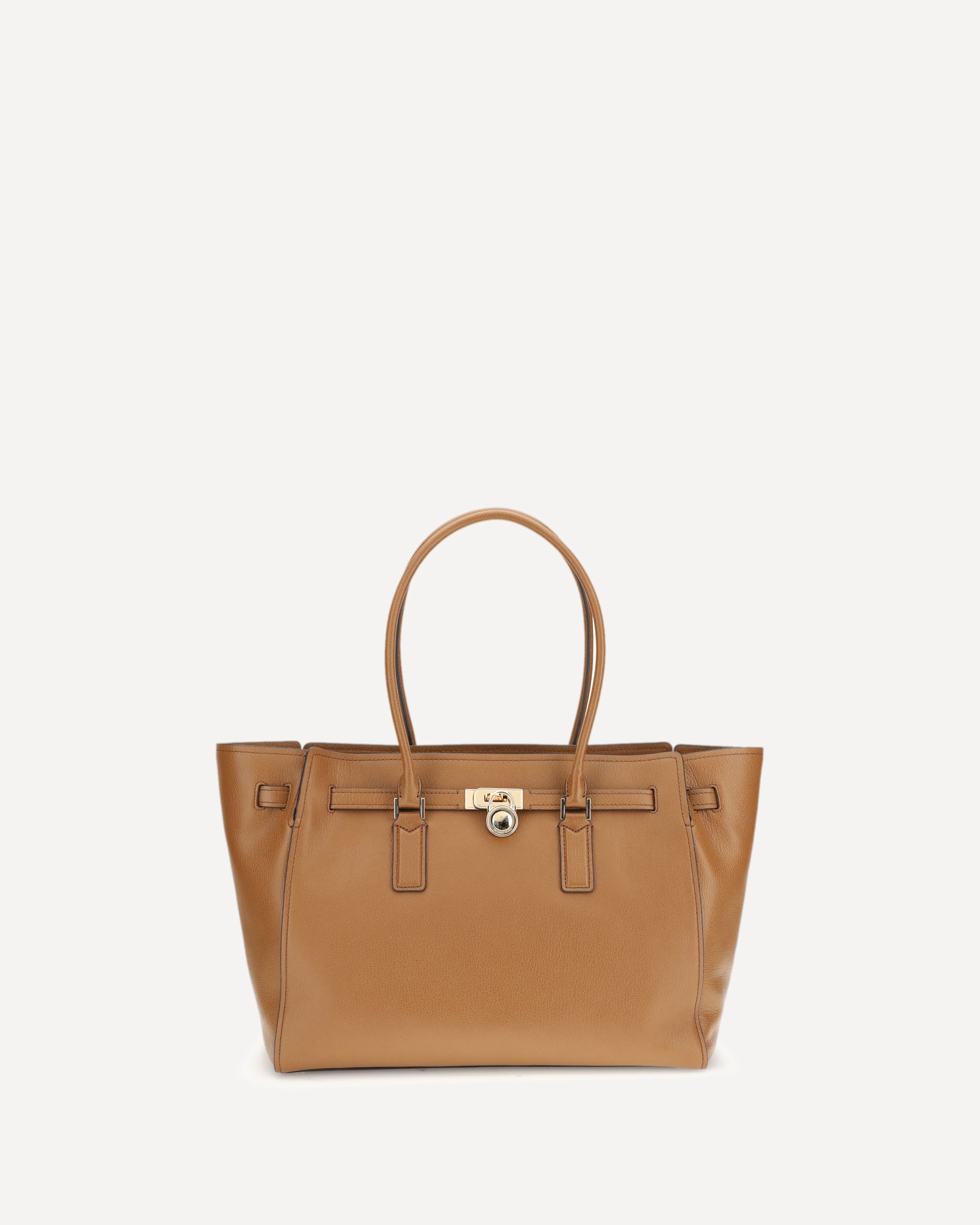 MICHAEL KORS ハミルトン グロメット レザー 2WAYトートバッグ MICHAEL KORS Hamilton Moderne large Tote Bag BEIGE | Base Blu
