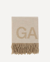 Fringed wool Scarf - BEIGE | Base Blu