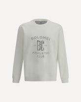 Maxi print Sweatshirt - WHITE | Base Blu