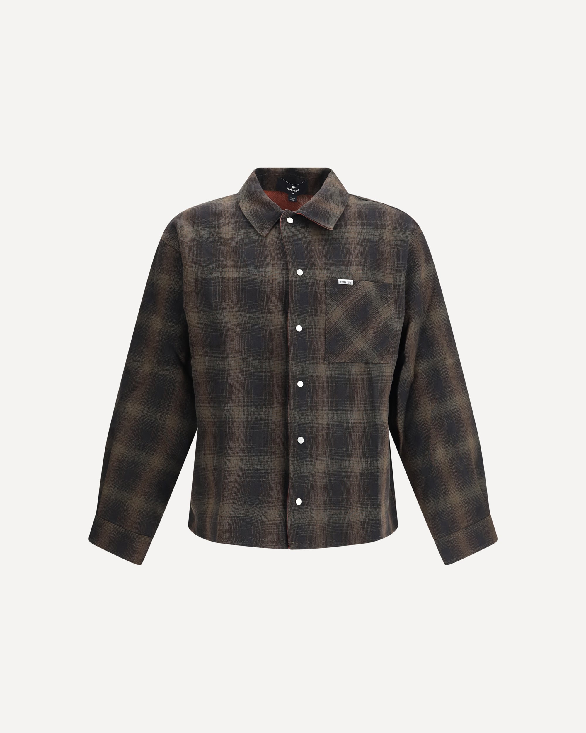 REPRESENT Bonded Reversible Check Shirt BROWN | Base Blu