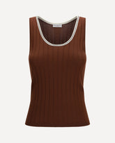 Ribbed jersey Top - BORDEAUX | Base Blu
