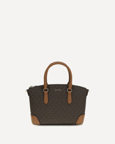 Handbag with logo - BROWN | Base Blu