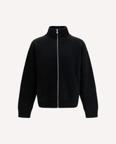 Core wool zip-Up Sweater - BLACK | Base Blu