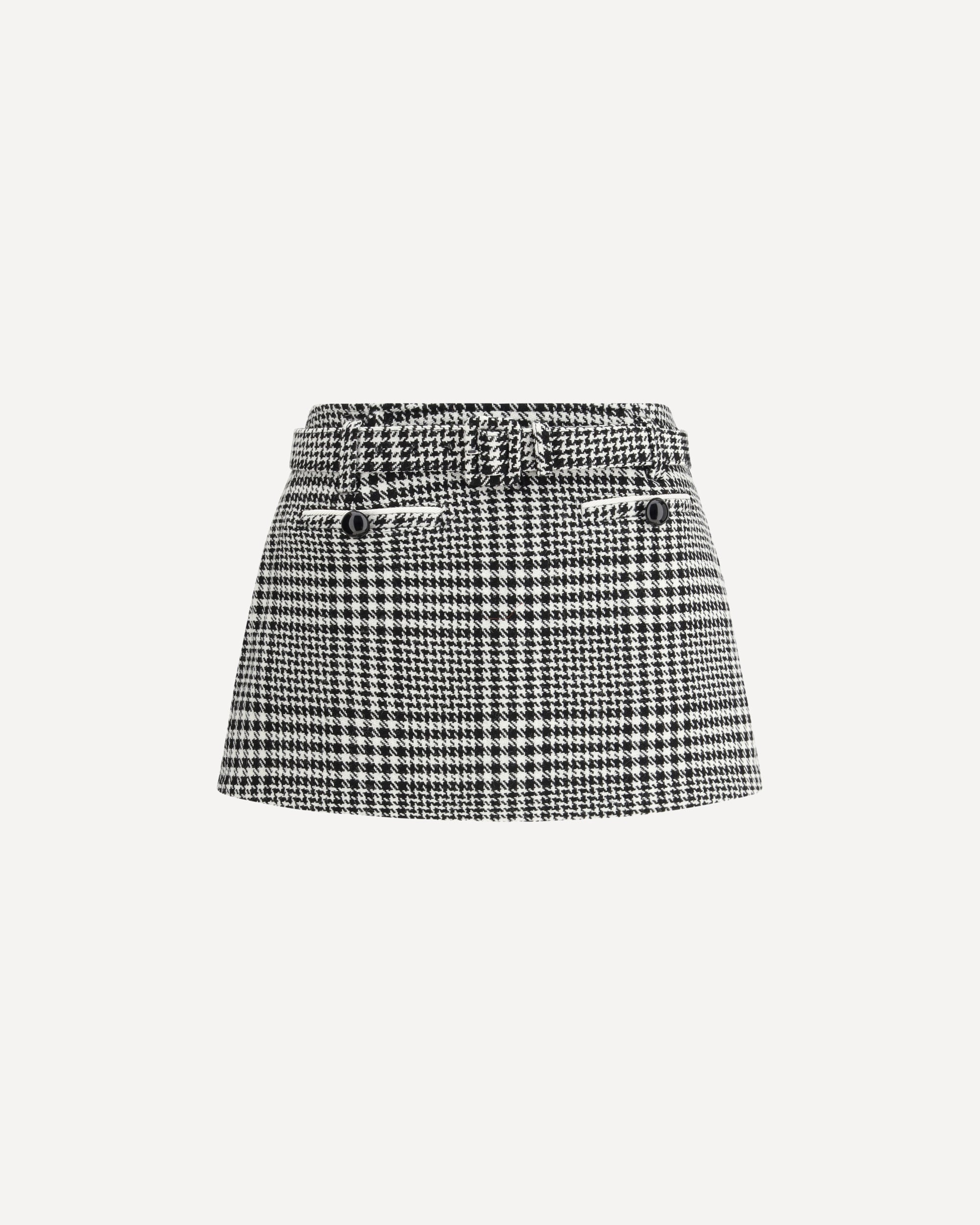 SELF-PORTRAIT Houndstooth wool Pants-skirt MULTICOLOUR