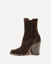 Stivaletti ricamati Dallas - MARRONE | Base Blu