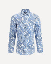 Paisley print Shirt - LIGHT BLUE | Base Blu
