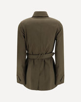 Gabardine Safari Jacket - GREEN | Base Blu