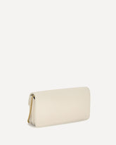 VLogo signature grainy calfskin chain Wallet - CREAM | Base Blu
