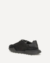 Leather and lace Sneakers - BLACK | Base Blu