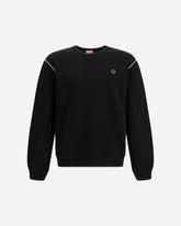 Boke Flower 2.0 embroidered cotton Sweatshirt - BLACK | Base Blu