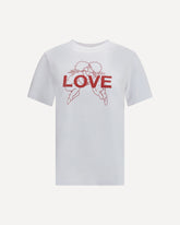 Kissing Angels Love Print Regular T-Shirt - WHITE | Base Blu