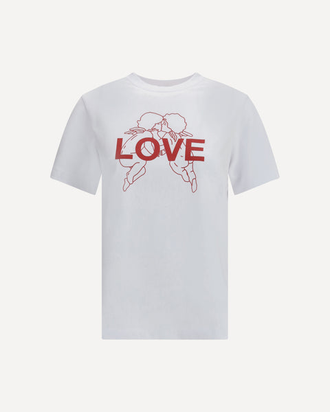 FIORUCCI Kissing Angels Love Print Regular T-Shirt WHITE