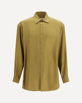 Tailored silk Shirt - BEIGE | Base Blu