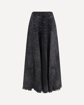 Flared Hannie Skirt with logo - BLACK | Base Blu