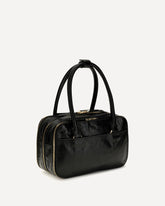 Borsa a Mano Boxyne piccola in pelle - NERO | Base Blu
